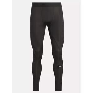 Compression training tights from Reebok, men's size L, Black